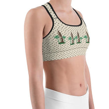 Load image into Gallery viewer, Sports bra - Asmara Cathedral &amp; Palm Tree - Hearts
