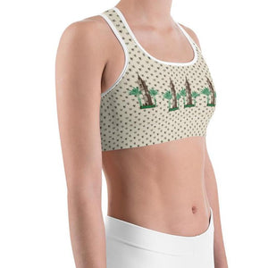 Sports bra - Asmara Cathedral & Palm Tree - Hearts