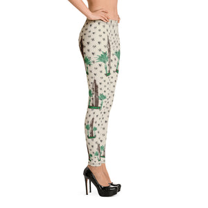 Leggings - Asmara Cathedral & Palm Trees - Hearts