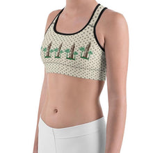 Load image into Gallery viewer, Sports bra - Asmara Cathedral &amp; Palm Tree - Hearts