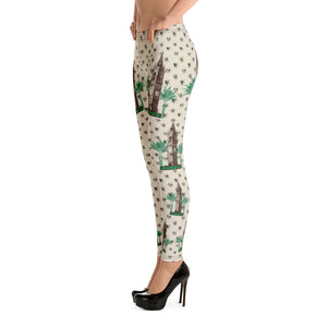 Leggings - Asmara Cathedral & Palm Trees - Hearts