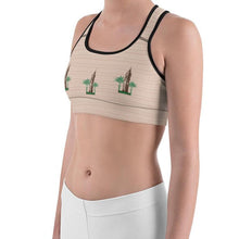 Load image into Gallery viewer, Sports bra - Asmara Cathedral &amp; Palm Trees