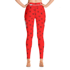 Yoga Leggings - Red Love