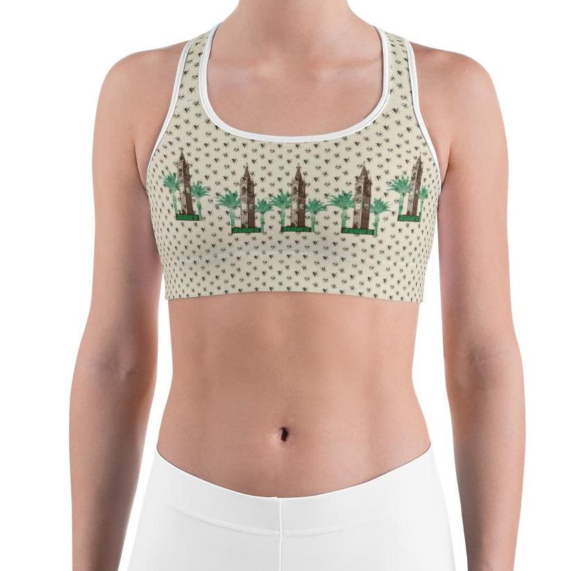 Sports bra - Asmara Cathedral & Palm Tree - Hearts