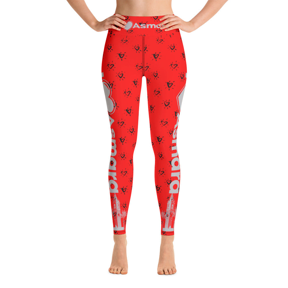 Yoga Leggings - Red Love